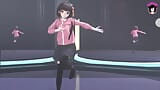 Linda adolescente bailando en falda y medias + desnudarse gradual (3D HENTAI) snapshot 4