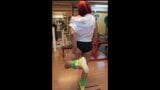 Redhead Gym Flexing snapshot 7