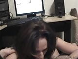 Hot Couple Blowjob and Fucking Hard infront of computer snapshot 4