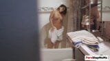 Pervert stepson sneaked on his stepmom in the shower snapshot 1