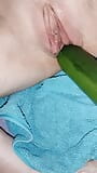 Penetration wet pussy by big cucumber snapshot 1