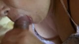 I pass my cock through my wife's mouth and she sucks it off snapshot 3