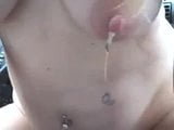 Pierced amateur girl rides the gear shift snapshot 1