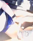 Rubbing fun in the car wearing satin footy shorts snapshot 2