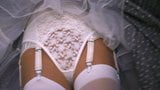 White Seamed Stockings And Lace Panties snapshot 2