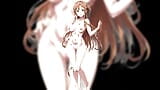 Аниме-девушка Sao Asuna Nuke (с мастурбацией, asmr звук) snapshot 12
