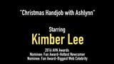 Santas Schlampen, Kimberly Lee &amp; Ashlynn Taylor geben gefesselten Handjob snapshot 1