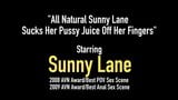 All Natural Sunny Lane Sucks Her Pussy Juice Off Her Fingers snapshot 1