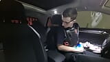 Young teen fucks with his shoes in the car and has fun snapshot 2