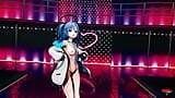 Yuka Queencard - SengokuMMD - синий цвет волос, монтаж Smixix snapshot 3