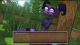 Hornycraft parodie, jeu hentai, pornplay, épisode 11, enderman adore s'asseoir sur le visage de Steve pendant qu'il leur lèche la chatte snapshot 18