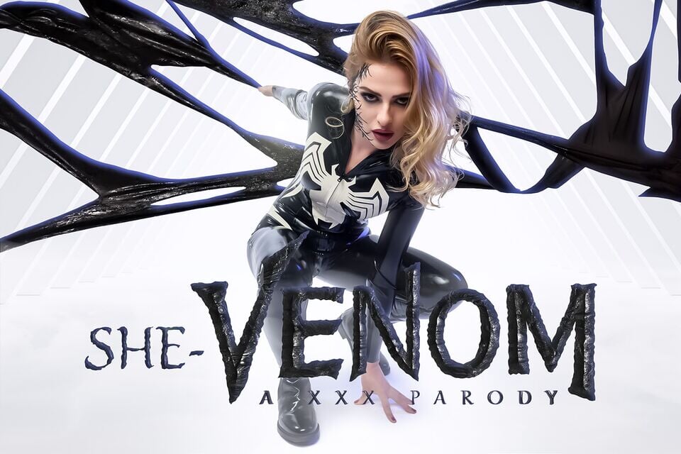 Vrcosplayx prsatá Mina Von D jako ona-Venom má velmi hladová po sexu Symbiont