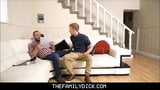 Blonde Twink Step Son Seduces Bear Step Dad On Family Couch snapshot 1