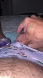 Stroking myself in panties for my lady friend snapshot 3