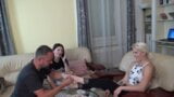 Sock smelling slave while playing cards! snapshot 8