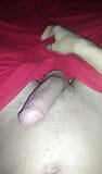 Young hairy boy get your big thick dick out from under the sheet and masturbates very horny snapshot 1