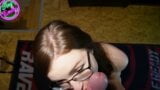 Greedy perverted student gets her glasses cummed on snapshot 7