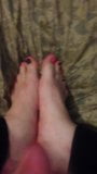 Cumming on my Shemale Feet snapshot 1