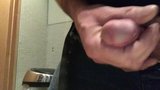 Jerking off in a public restroom! Huge Load!!! snapshot 1