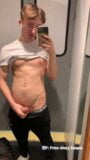 Twink jerk in fitting room and cum on the mirror snapshot 4