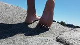 SHOWING OFF MY FEET AND TOES AT THE BEACH snapshot 7