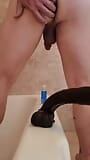 Daddy Taking Black dick Deep In Shower Bathroom snapshot 14