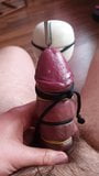 Another hands-free vibrator sounding cumshot for a tied cock snapshot 2