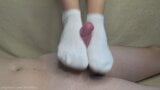 Gorgeous White Socks Footjob! snapshot 15