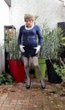 sexyputa outside in black seamed nylons snapshot 9