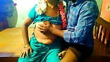 tamil Jasmine flower aunty pressing big boobs snapshot 4