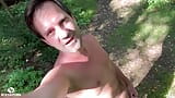 Tim Blesh Wood Walk e Masturba ao ar livre ejaculação snapshot 4
