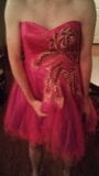 Cute short pink prom dress gets cummed in snapshot 16