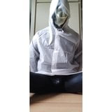 Masturbation in a raincoat under Latexmask breathplay snapshot 7