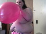 Naked Bitch Gets Bitch Slapped In The Face By Popping Balloon snapshot 13