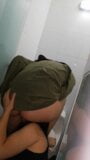 I chase my partner to the bathroom, she makes me horny !! snapshot 14