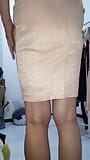 Cum wearing woman formal dress with silky lining snapshot 5