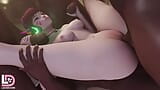 Happy overwatch d.va обслуговує багато темних донгів snapshot 19