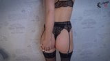 Masturbation from a cutie in stockings and lace lingerie snapshot 2