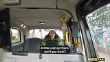 Fake Taxi Redhead MILF in sexy nylons rides a big fat dick in a taxi snapshot 2
