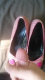 Porra nos sapatos dela - peep toe rosa snapshot 2