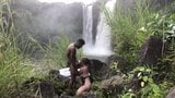 Beautiful white chick gets blacked by waterfall snapshot 12