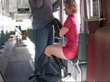 blow job in latex in a tram snapshot 1