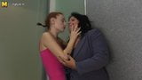 Mature BBW lesbian STEP MOM fucks hot young babe snapshot 1