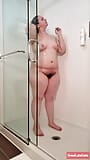 Chubby Milf taking a hot shower after work snapshot 6