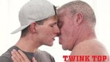 Twink boy fucks Mature silver fox bareback after rimjob snapshot 3