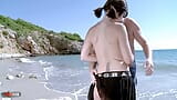 Anal gonzo at the beach with French Mandy Layne snapshot 2