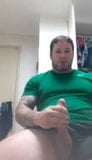 beefy football player stroking on cam 1 snapshot 1