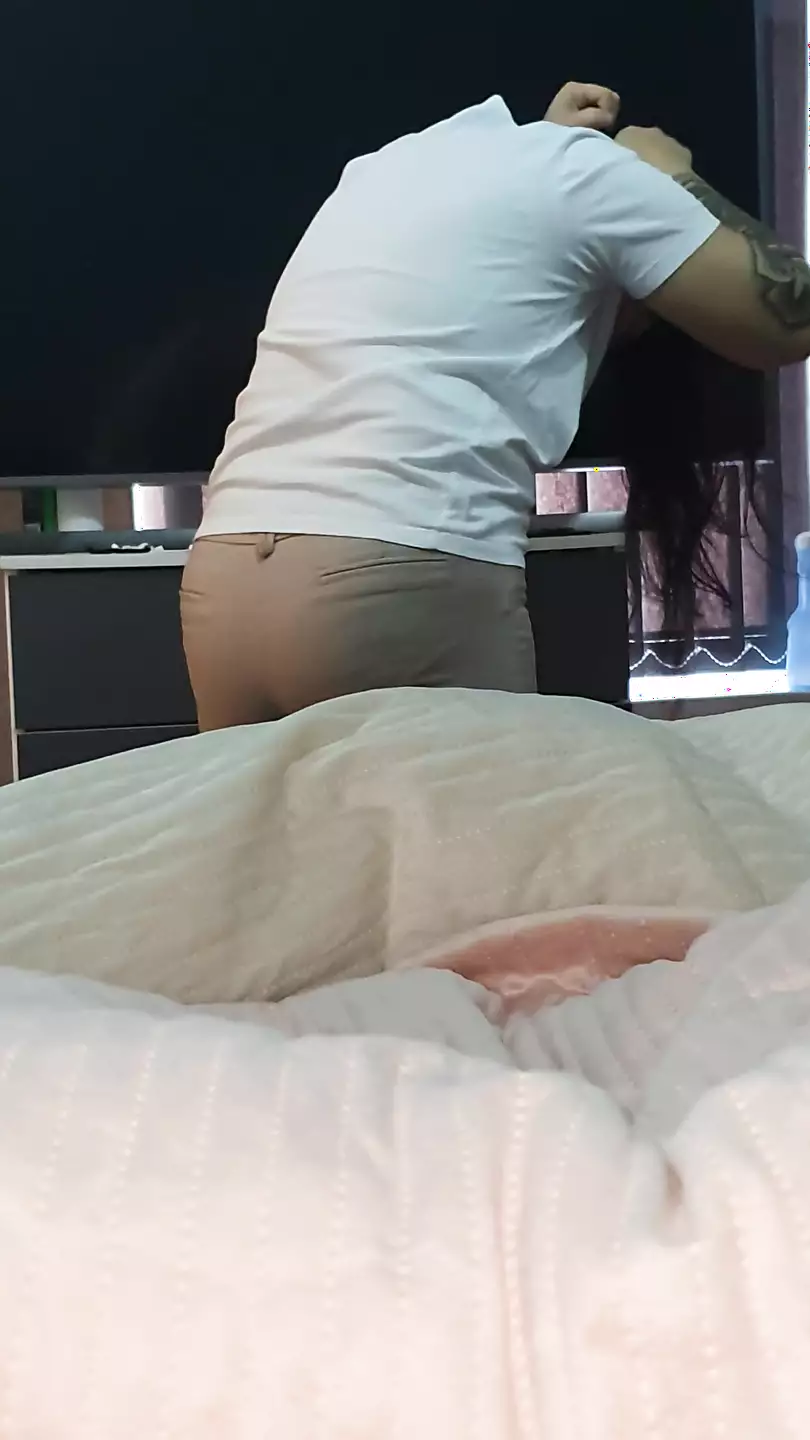 Step Mom Changing Clothes in Front of Step Son While He Plays with His Cock  | xHamster
