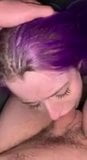 Purple Haired Blowjob Deepthroat snapshot 10