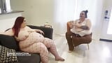 SSBBW big tits and big belly lesbians masturbating snapshot 11